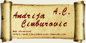 Andrija Čimburović vizit kartica